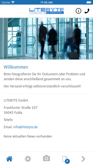Emulate iPhone app LITEBYTE Digitalisierungs App using MyAndroid Emulate iPhone app LITEBYTE Digitalisierungs App using MyAndroid
