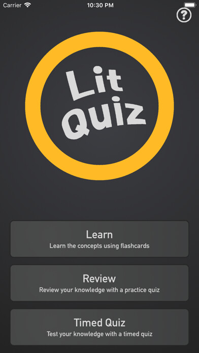 Emulate iPhone app Literary Analysis Quiz using MyAndroid Emulate iPhone app Literary Analysis Quiz using MyAndroid