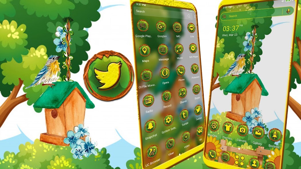 Run android online APK Little Bird Home LauncherTheme from MyAndroid or emulate Little Bird Home LauncherTheme using MyAndroid