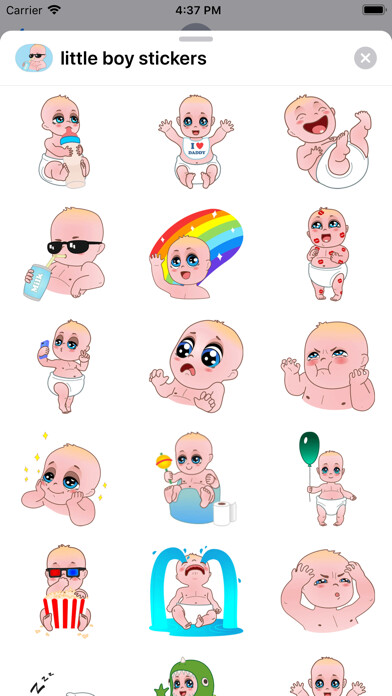 Emulate iPhone app Little boy emoji & stickers using MyAndroid Emulate iPhone app Little boy emoji & stickers using MyAndroid