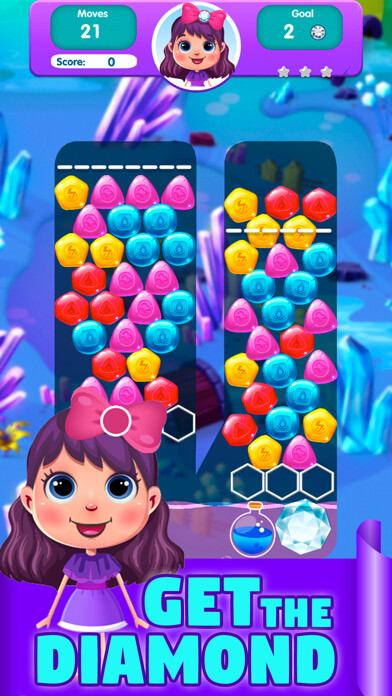 Emulate iPhone app Little Girl Diamond Quest using MyAndroid
