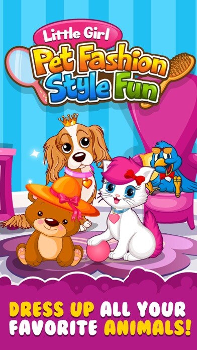 Emulate iPhone app Little Girl Pet Fashion! Cute Dress-Up Spa & Salon using MyAndroid