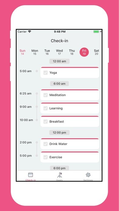 Emulate iPhone app Little Goals - Habit Tracker using MyAndroid Emulate iPhone app Little Goals - Habit Tracker using MyAndroid