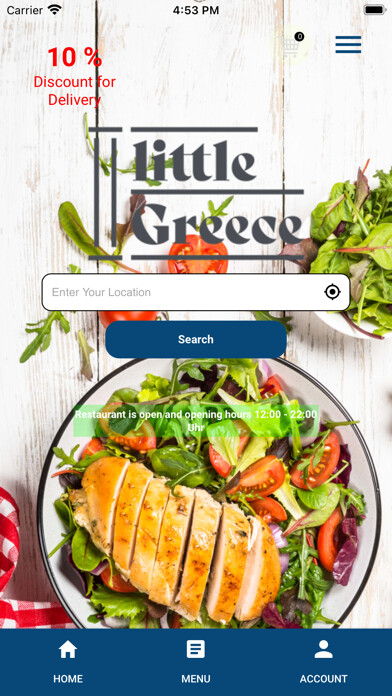 Emulate iPhone app Little Greece using MyAndroid