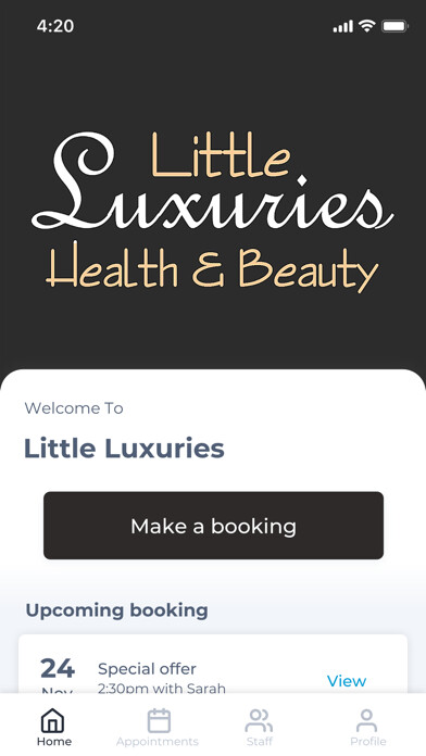 Emulate iPhone app Little Luxuries using MyAndroid