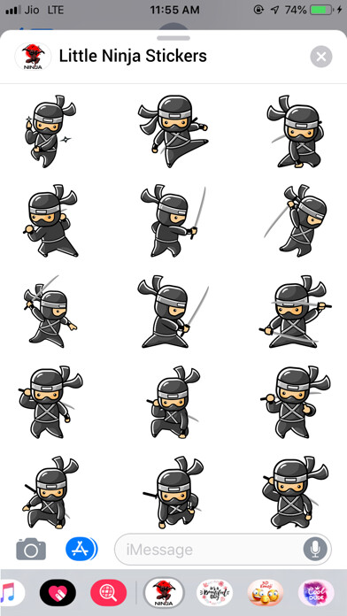 Emulate iPhone app Little Ninja Stickers using MyAndroid Emulate iPhone app Little Ninja Stickers using MyAndroid