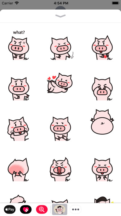 Emulate iPhone app Little Pig Animated Stickers using MyAndroid