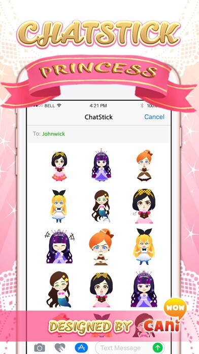 Emulate iPhone app Little princess Stickers for iMessage using MyAndroid Emulate iPhone app Little princess Stickers for iMessage using MyAndroid