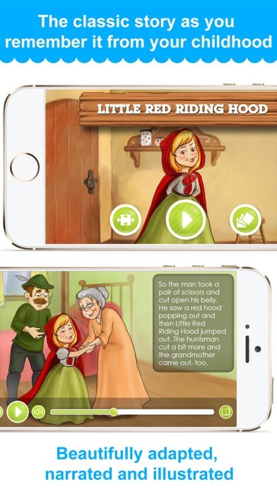 Emulate iPhone app Little Red Riding Hood - narrated classic story using MyAndroid
