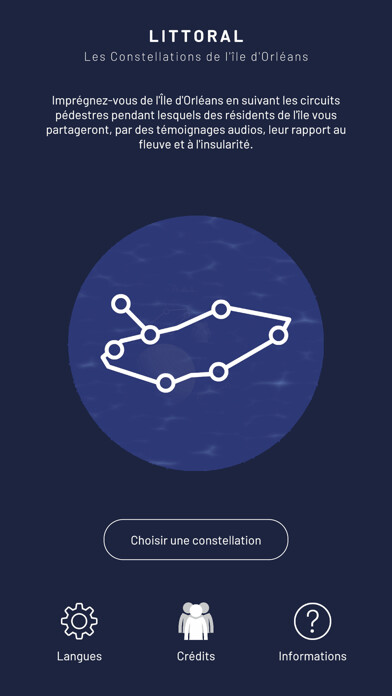 Emulate iPhone app Littoral – Constellations using MyAndroid