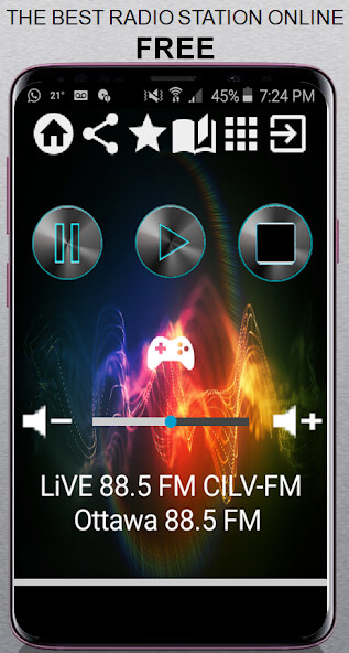 Run android online APK LiVE 88.5 FM CILV-FM Ottawa 88.5 FM CA App Radio F from MyAndroid or emulate LiVE 88.5 FM CILV-FM Ottawa 88.5 FM CA App Radio F using MyAndroid