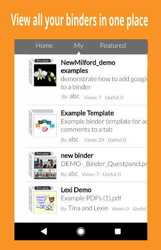 Run android online APK LiveBinders from MyAndroid or emulate LiveBinders using MyAndroid