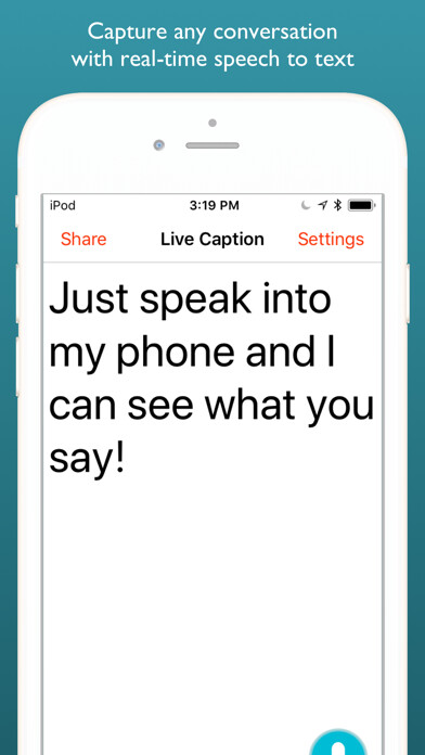 Emulate iPhone app Live Caption using MyAndroid