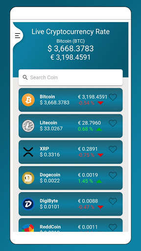 Run android online APK Live CryptoCurrency Rate - Track your coin from MyAndroid or emulate Live CryptoCurrency Rate - Track your coin using MyAndroid