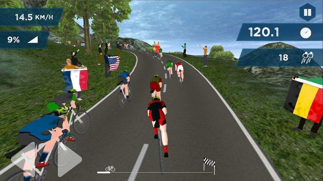 Emulate Android APK Live Cycling Race