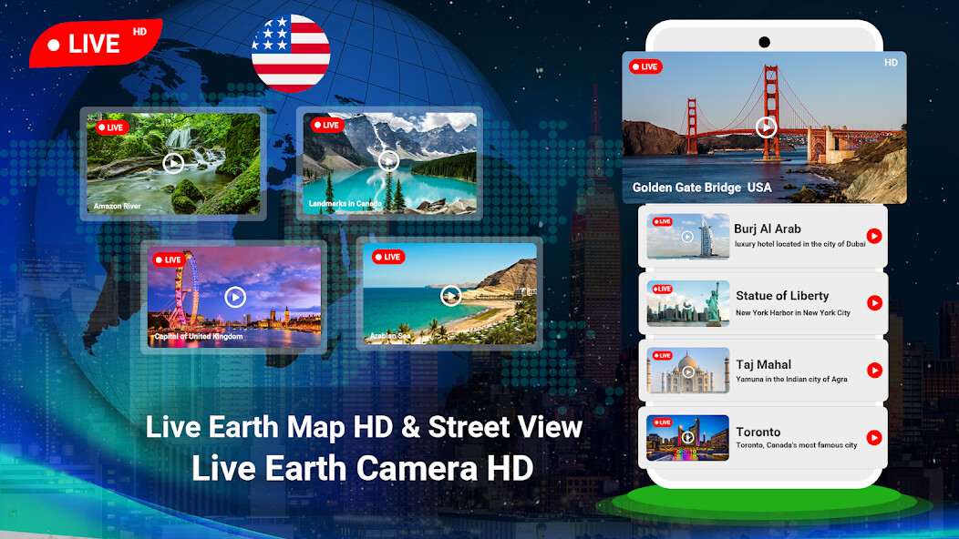 Run android online APK Live Earth Maps: Satellite Map from MyAndroid or emulate Live Earth Maps: Satellite Map using MyAndroid