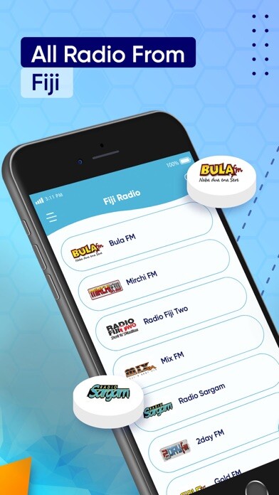 Emulate iPhone app Live Fiji Radio Stations using MyAndroid