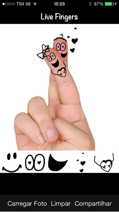 Emulate iPhone app Live Fingers - Add Cool Faces and Stuff to your Fingers using MyAndroid Emulate iPhone app Live Fingers - Add Cool Faces and Stuff to your Fingers using MyAndroid