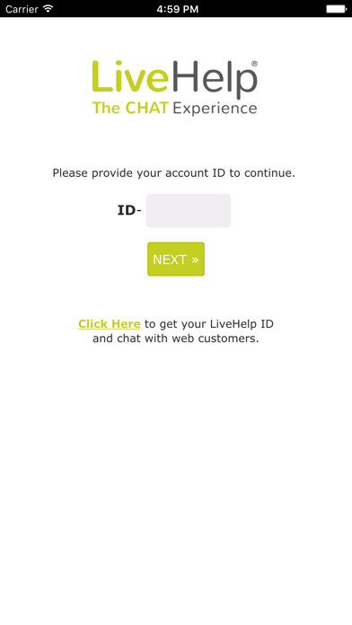 Emulate iPhone app LiveHelp Chat using MyAndroid