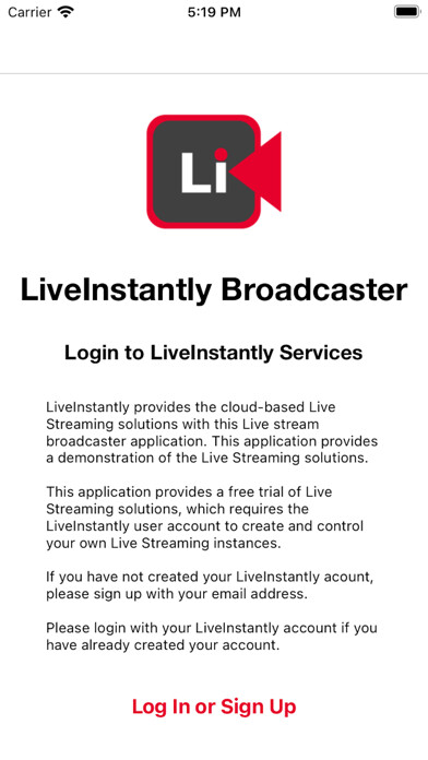 Emulate iPhone app LiveInstantly Broadcaster using MyAndroid Emulate iPhone app LiveInstantly Broadcaster using MyAndroid