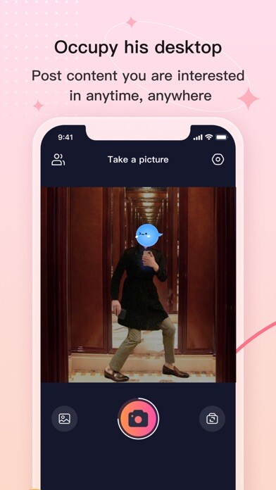 Emulate iPhone app LiveIt Widgets:Share Moment using MyAndroid