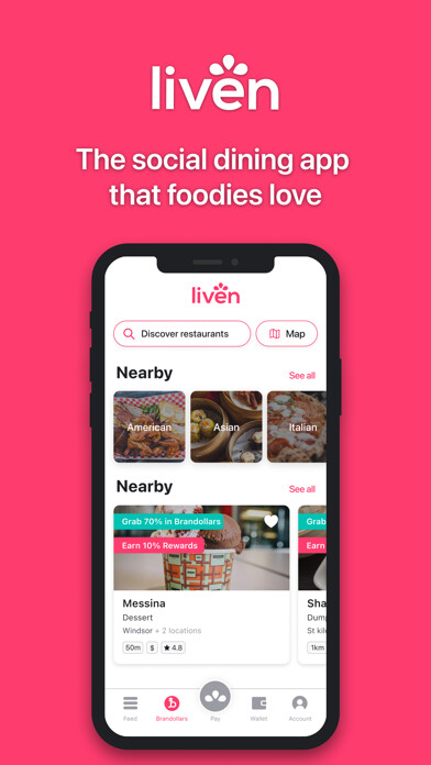 Emulate iPhone app Liven - Eat, Pay & Earn food using MyAndroid Emulate iPhone app Liven - Eat, Pay & Earn food using MyAndroid