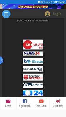 Emulate Android APK Live News Room