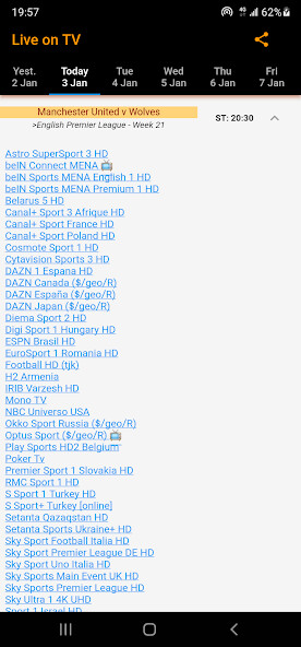 Run android online APK Live on TV - List of Channels from MyAndroid or emulate Live on TV - List of Channels using MyAndroid