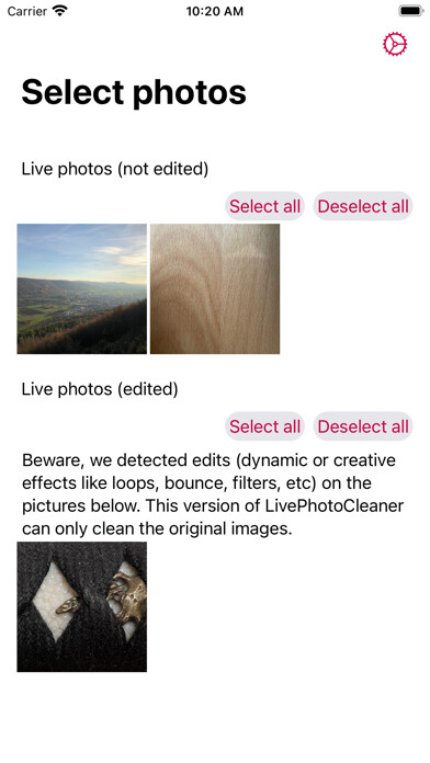 Emulate iPhone app Live Photo Cleaner using MyAndroid