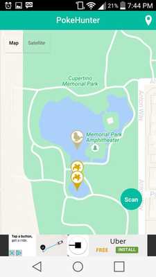 Emulate Android APK Live Radar for Pokemon Go