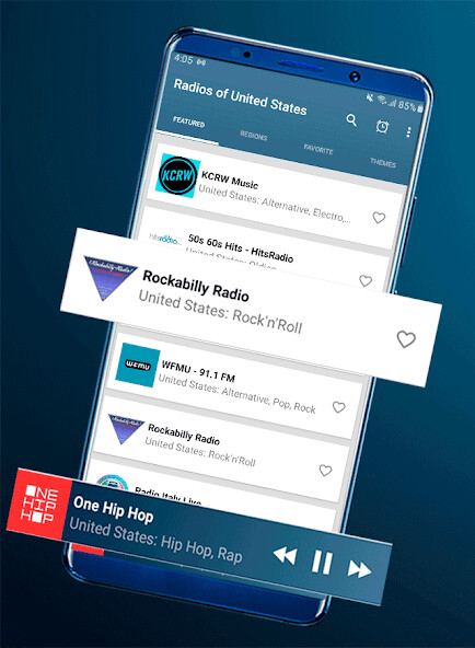 Run android online APK Live radio USA - music  news from MyAndroid or emulate Live radio USA - music  news using MyAndroid