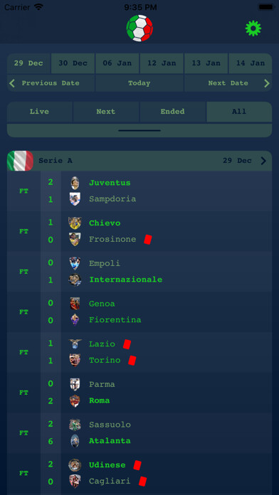 Emulate iPhone app Live Results Italian Serie A using MyAndroid Emulate iPhone app Live Results Italian Serie A using MyAndroid