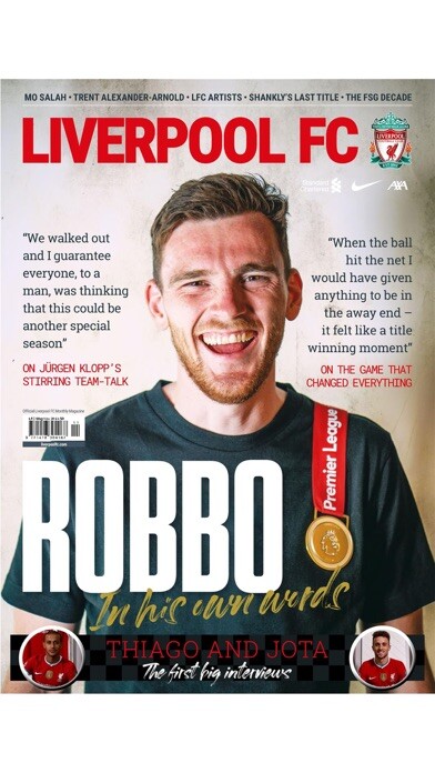 Emulate iPhone app Liverpool FC Magazines using MyAndroid