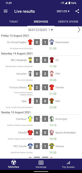 Run android online APK Live Scores for Eredivisie from MyAndroid or emulate Live Scores for Eredivisie using MyAndroid