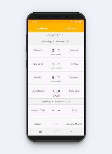 Run android online APK Livescores for LaLiga from MyAndroid or emulate Livescores for LaLiga using MyAndroid