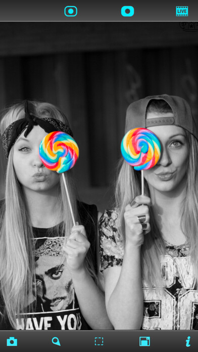 Emulate iPhone app Live Splash™ - Free selective color and grayscale effects editor using MyAndroid Emulate iPhone app Live Splash™ - Free selective color and grayscale effects editor using MyAndroid