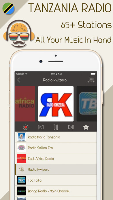 Emulate iPhone app Live Tanzania Radio Stations using MyAndroid