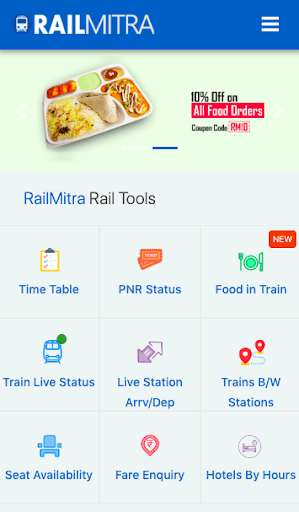 Run android online APK LiveTrain, PNR & Food Delivery from MyAndroid or emulate LiveTrain, PNR & Food Delivery using MyAndroid