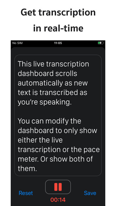 Emulate iPhone app Live Transcribe: Transcrybr using MyAndroid