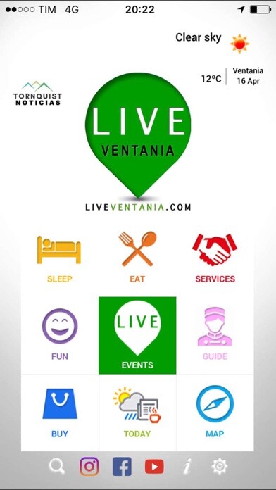 Emulate iPhone app Live Ventania using MyAndroid