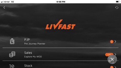 Emulate iPhone app Livfast Mitra using MyAndroid