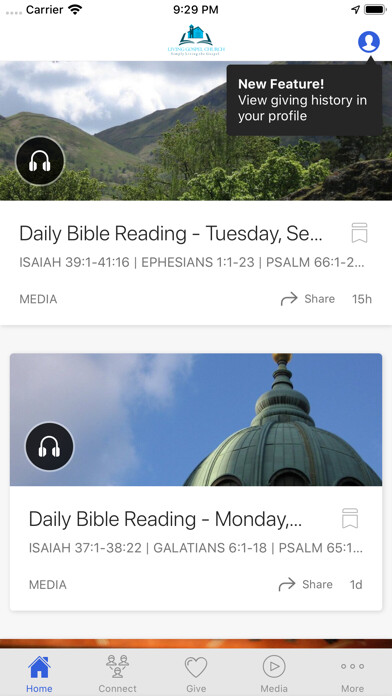 Emulate iPhone app Living Gospel Church using MyAndroid Emulate iPhone app Living Gospel Church using MyAndroid