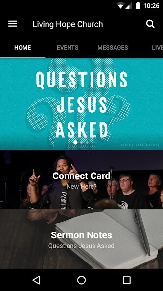 Emulate iPhone app Living Hope Church Chicago using MyAndroid Emulate iPhone app Living Hope Church Chicago using MyAndroid