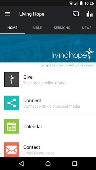Emulate iPhone app Living Hope Church Memphis using MyAndroid Emulate iPhone app Living Hope Church Memphis using MyAndroid