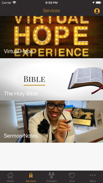 Emulate iPhone app Living Hope SAV using MyAndroid