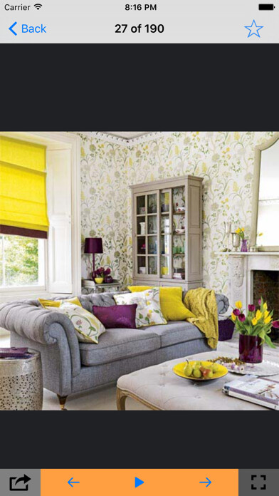 Emulate iPhone app Living Room Decorations using MyAndroid