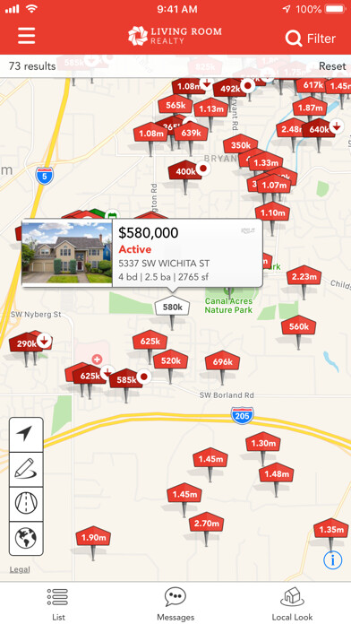 Emulate iPhone app Living Room Realty using MyAndroid Emulate iPhone app Living Room Realty using MyAndroid