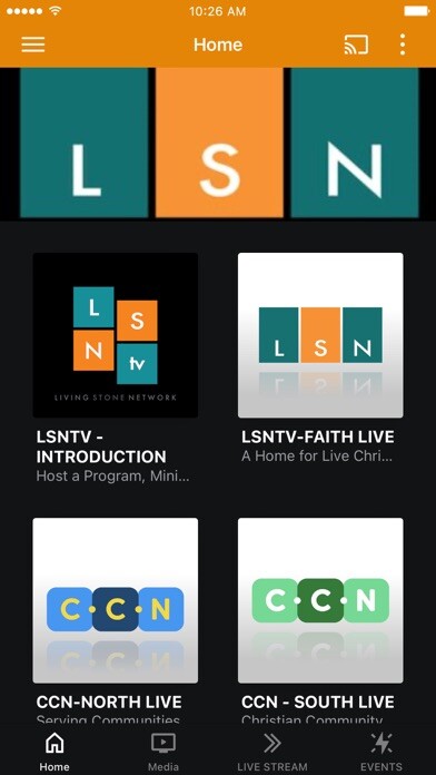 Emulate iPhone app LIVING STONE NETWORK TV using MyAndroid
