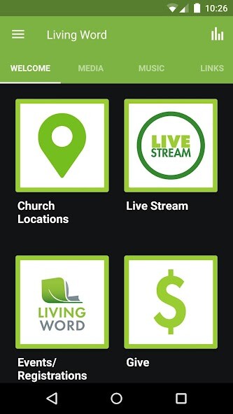 Emulate iPhone app Living Word Bible Church LWBC using MyAndroid