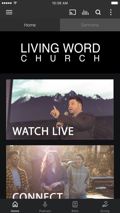 Emulate iPhone app Living Word Church NJ using MyAndroid Emulate iPhone app Living Word Church NJ using MyAndroid